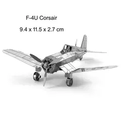 GENERICO - Puzzle Avion F4U Corsair Rompecabeza Metálico 3D