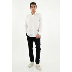TENNIS - Camisa manga larga blanca para hombre