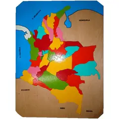 MAFEGO - Rompecabezas Mapa De Colombia Madera