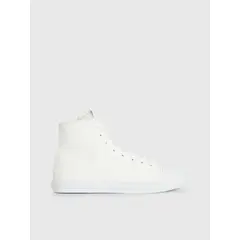 CALVIN KLEIN - Tenis Blanco Corte Alto Vulcanizados Para Hombre