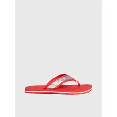 CALVIN KLEIN - Sandalias Rojas Con Detalles Metálicos