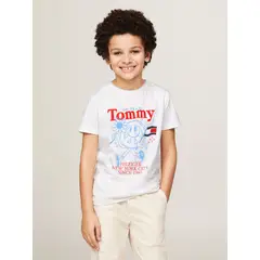 TOMMY HILFIGER - Camiseta Niño Blanca Fun Tee