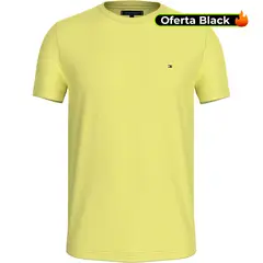 TOMMY HILFIGER - Camiseta amarilla essential con logo