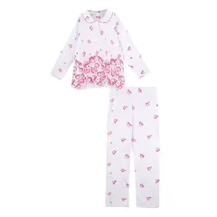 SANTANA - Pijama Niña Cenefa Fucsia