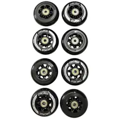 CHICAGO - Set X8 Ruedas para patinaje semiprofesionales 90 mm Color Negro
