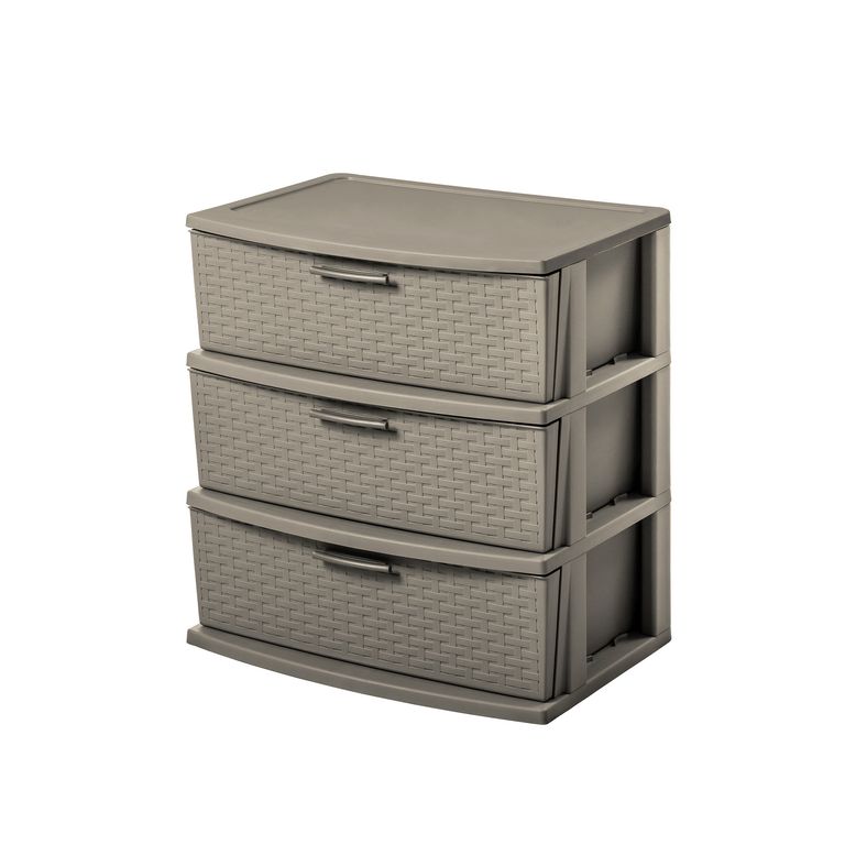 Imagen de Comoda Para Almacenamiento 3 Cajones Tipo Ratan Marca Mq