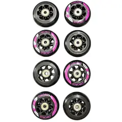 CHICAGO - Set X8 Ruedas Para Patinaje Semiprofesionales 84 mm Color Fucsia