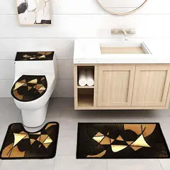 MITAPETE COM - Juego De Baño 4 Piezas Antideslizante Beige Tapetes Para Baño