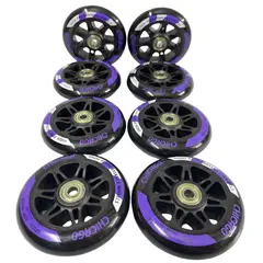 CHICAGO - Set X8 Ruedas para patinaje semiprofesionales 100 mm Color morado