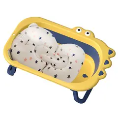 ENFANT'ASY - Bañera Tina Plegable Bebé Antideslizante Portátil + Cojín