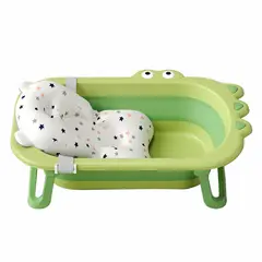 ENFANT'ASY - Bañera Tina Plegable Bebé Antideslizante Portátil + Cojín
