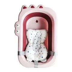 ENFANT'ASY - Bañera Tina Plegable Bebé Antideslizante Portátil + Cojín
