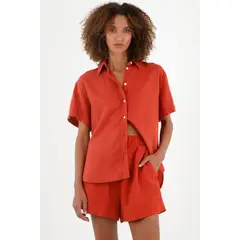 TENNIS - Camisa manga corta de botones para mujer