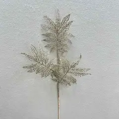 BURICA - HOJA 57CM CALADA X3 CHAMPAÑA ESCARCHADA