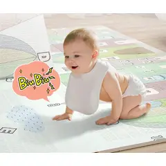 G HOME - Tapete Para Bebe Plegable Extra Grande 200x180 Cm Doble Faz