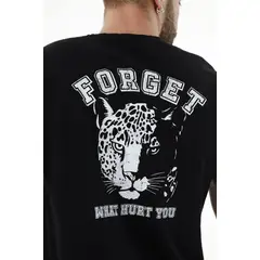 TENNIS - Camiseta negra manga corta para hombre