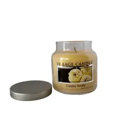 VILLAGE CANDLE - Vela Aromática Vainilla Cremosa Tamaño Pequeño 92 gramos