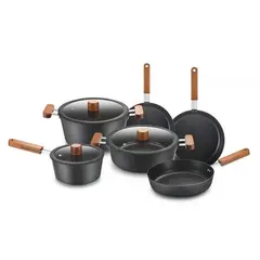 ONE PIXEL - Batería Ollas En Marmol Revestimiento 9 Piezas Schaffhausen