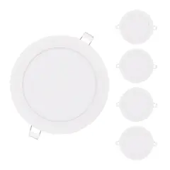 VCP - Panel Led 12w Incrustar Embutir Luz Cálida Pack X 5 Certific