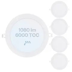 VCP - Panel Led 18w Incrustar Embutir Luz Blanca Pack X 5 Certific