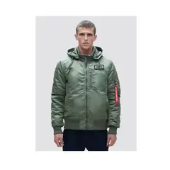 ALPHA INDUSTRIES - Chaqueta con Capota Ma-1 Hooded Rib Flight Jacket