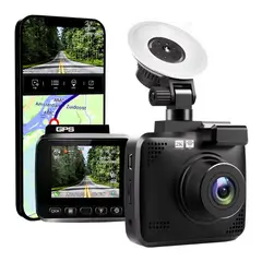 TECNOHOGAR JS - Camara Para Carro Con Gps Wifi Sensor 247 2k Pantalla Lcd