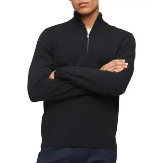 CALVIN KLEIN - Saco Negro De Algodón Con Cierre
