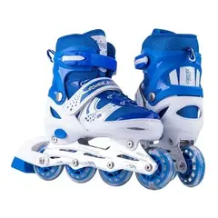 KIDSHOP - Patines Semiprofesionales Niño Kit Protección Azul S 31-34-