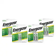 ENERGIZER - Combo Pilas Recargables 4 Aaa + 4 Aa