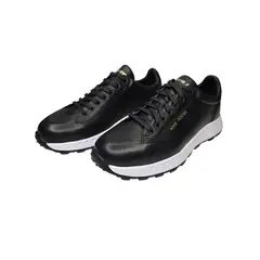 KING PIECES - Tenis unisex En Cuero Italiano Liso negro bary 4