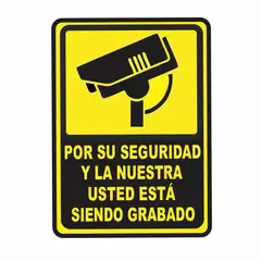 GENERICO - Señalización Aviso Metálico Camara 20x15 Cms