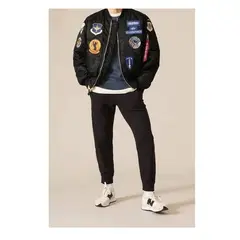 ALPHA INDUSTRIES - Chaqueta de Parches Ma-1 Squadron Flight Jacket