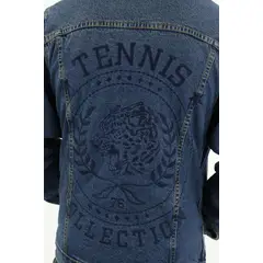 TENNIS - Chaqueta azul con bordado para hombre