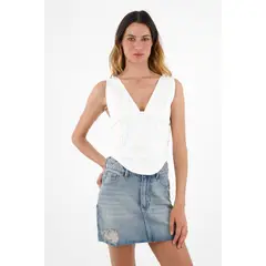TENNIS - Top crudo tipo corsé para mujer