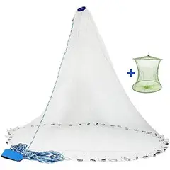 GENERICO - Atarraya Americana Nueva Nylon 2 ,40m De Radio 4 ,80m Diamet 0448