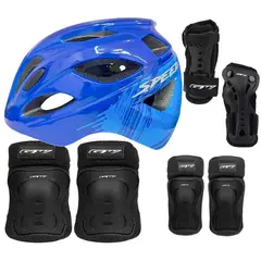 ON TRAIL - Casco + Protectores Niño Niña Bicicleta Patinaje Monopatin