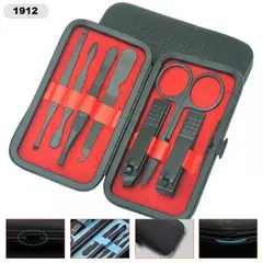 GENERICO - Kit Manicura Corta Uñas Acero 7 Piezas + Estuche