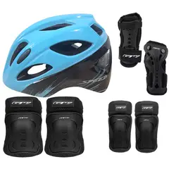 ON TRAIL - Casco + Protectores Niño Niña Bicicleta Patinaje Monopatin