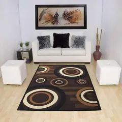 MITAPETE COM - Tapete Antideslizante Pie De Cama Moderno 80 X 120 cms Café