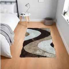 MITAPETE COM - Tapete Alfombra 3D Pie De Cama 60 X 100cms Cafe