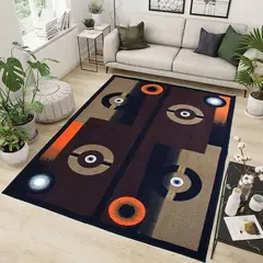 MITAPETE COM - Tapete Antideslizante Pie De Cama Moderno 80 X 120 cms Naranja