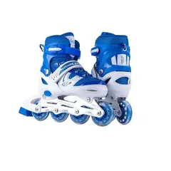KIDSHOP - Patines Semiprofesionales Niño Kit Protección Azul M 35-38
