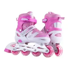 KIDSHOP - Patines Semiprofesionales Niño Kit Protección ROSA M 35-38.