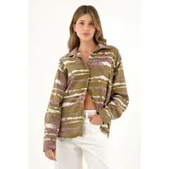 TENNIS - Camisa manga larga estampada para mujer