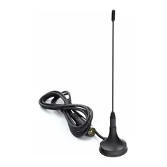 GENERICO - Antena Tdt Conector F Macho Tv Decodificador Base Iman