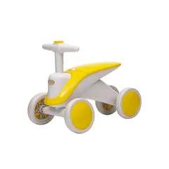 KIDSHOP - Carrito Impulso De Bebe Luces Y Sonido Amarillo-blanco 6030