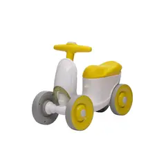 KIDSHOP - Carrito Impulso De Bebe Luces Y Sonido 6031 Amarillo-Blanco