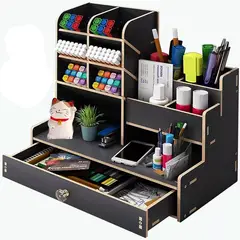 ONE PIXEL - Organizador De Escritorio Madera Oficina Con Cajonera Multiproposito
