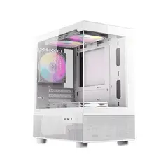 GENERICO - Chasis Antec Cx200m Elite Vidrio Templado + 5 Rgb Fijo Blanco