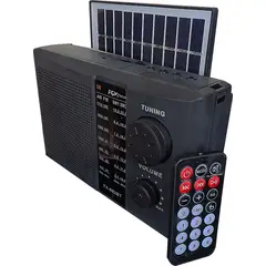 GENERICO - Radio retro am fm parlante recargable usb bluetooth mp3 ¡ Panel Solar